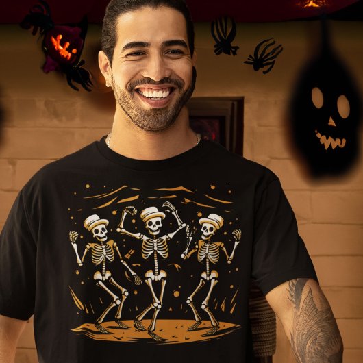 Dancing Skeleton Trio Vaudeville Act T-shirt