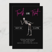 Dancing Skeleton Volwassen Meisjes Halloween Party Kaart (Voorkant / Achterkant)