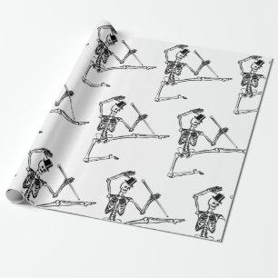 DANCING SKELETON Wrapping Paper Cadeaupapier