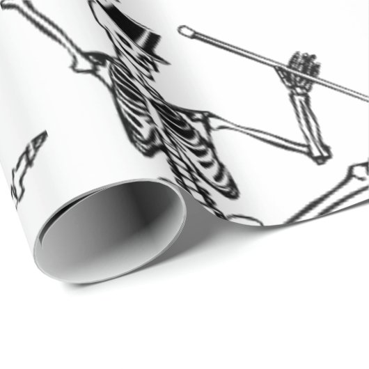 DANCING SKELETON Wrapping Paper Cadeaupapier (Rol Hoek)