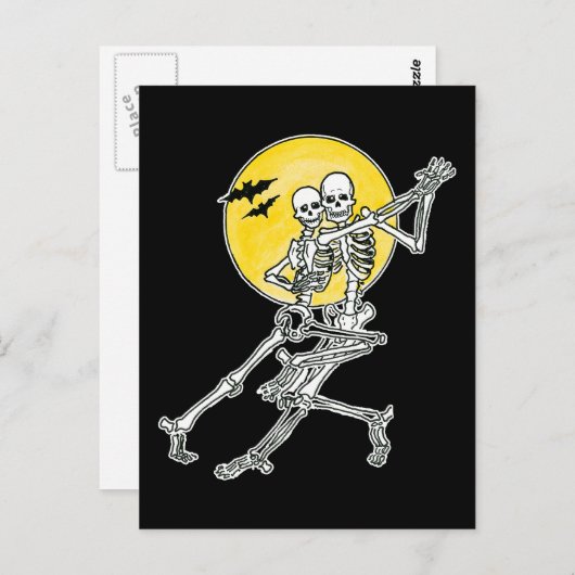 Dancing Skeletons Briefkaart (Voorkant / Achterkant)