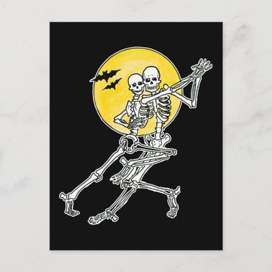 Dancing Skeletons Briefkaart (Voorkant)