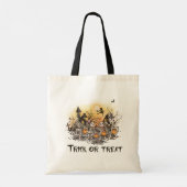 Dancing Skeletons Cemetery Witch Trick or treat Tote Bag (Achterkant)