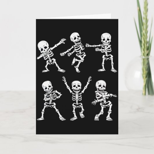 Dancing Skeletons Dance Challenge Boys Girl Kids H Kaart (Voorkant)