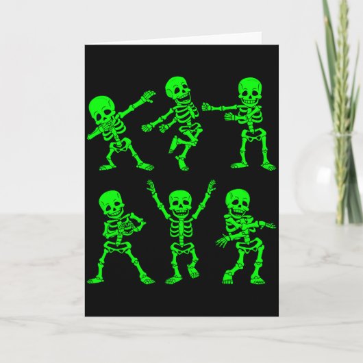 Dancing Skeletons Dance Challenge Girl Boys Kids H Kaart (Voorkant)