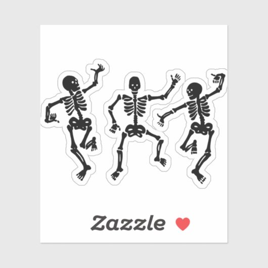 Dancing Skeletons design Sticker (Vel)