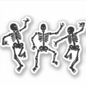 Dancing Skeletons design Sticker (Voorkant)