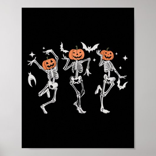 Dancing Skeletons - Halloween Dance Party Poster (Voorkant)