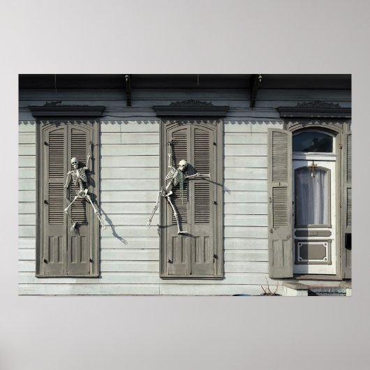 Dancing Skeletons Halloween House Poster (Voorkant)