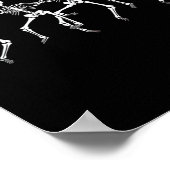 Dancing Skeletons Halloween Party Skeleton Funny Poster (Hoek)