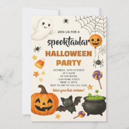 Dancing Skeletons Halloween Party Uitnodiging