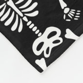 Dancing Skeletons Halloween Plush Fleece Deken (Hoek)