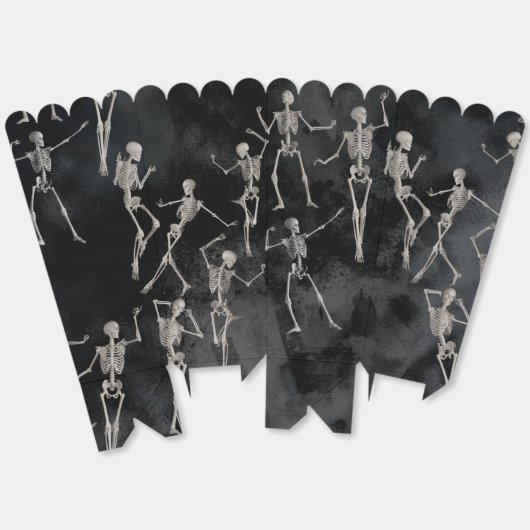 Dancing Skeletons Halloween Popcorn Bedankdoosjes (Ongevouwen)