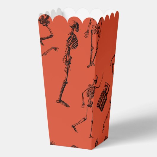 Dancing Skeletons Halloween Popcorn Bedankdoosjes (Achterkant)