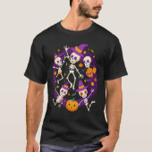 Dancing Skeletons Halloween T-shirt – Fun Vibe (Voorkant)