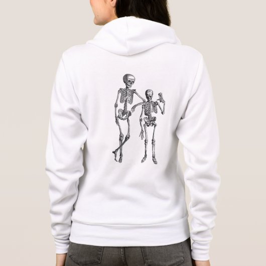 Dancing Skeletons Illustratie vrouw Hoodie (Achterkant)