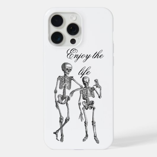 Dancing Skeletons Illustration  iPhone Hoesje (Achterkant)