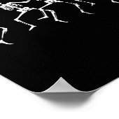 Dancing Skeletons - Spooky Funny Halloween Party G Poster (Hoek)