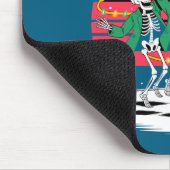 Dancing Skeletons With Santa Hats Christmas Lights Muismat (Hoek)