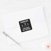 Dancing Skeletons Xray Radiology Humor Vierkante Sticker (Envelop)