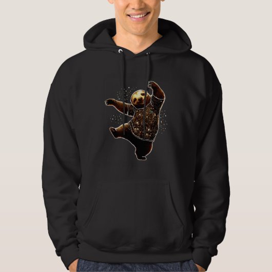 Dancing Sloth  Happy Dancing Sloth  Animal Hoodie (Voorkant)