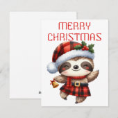 Dancing Sloth Pup - Kerst Kaart (Voorkant / Achterkant)