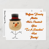 Dancing Snowman Kerstuitnodiging Kaart (Voorkant / Achterkant)