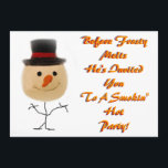 Dancing Snowman Kerstuitnodiging Kaart<br><div class="desc">Dancing Snowman Kerstuitnodiging</div>