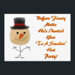 Dancing Snowman Kerstuitnodiging Kaart<br><div class="desc">Dancing Snowman Kerstuitnodiging</div>