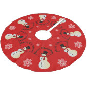 Dancing Snowmen Kerstboom Rok (Gekanteld)