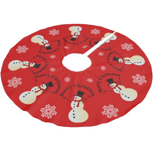 Dancing Snowmen Kerstboom Rok (Gekanteld)