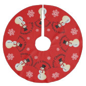Dancing Snowmen Kerstboom Rok (Voorkant)