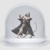 Dancing Sphynx Cats Snow Wereldbol Sneeuwbol (Voorkant)