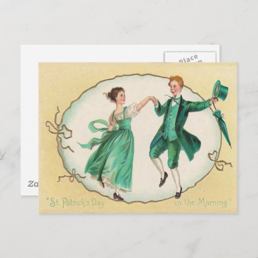 Dancing St Patrick's Day Kaart (Voorkant / Achterkant)