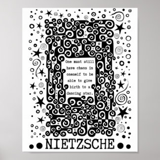 Dancing STAR quote van Nietzsche Poster