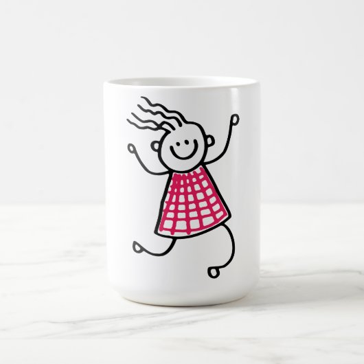 Dancing Stick Woman Coffee Mok (Center)