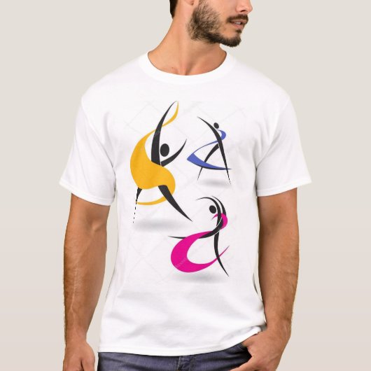 Dancing Stickmen - Energetic Moves T-shirt (Voorkant)