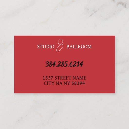 Dancing Studio Lessons Visitekaartje (Achterkant)