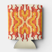 Dancing Sunburst Pop van kleur Abstracte kunst Blikjeskoeler (Achterkant)