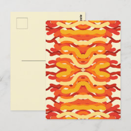 Dancing Sunburst Pop van kleur Abstracte kunst Briefkaart