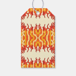 Dancing Sunburst Pop van kleur Abstracte kunst Cadeaulabel