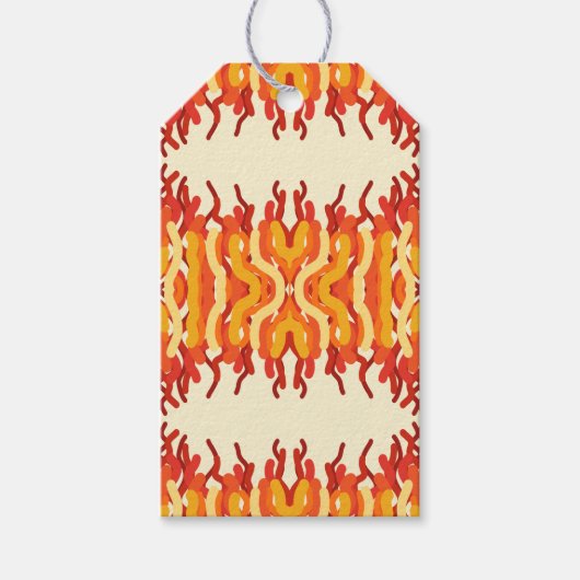 Dancing Sunburst Pop van kleur Abstracte kunst Cadeaulabel (Voorkant)