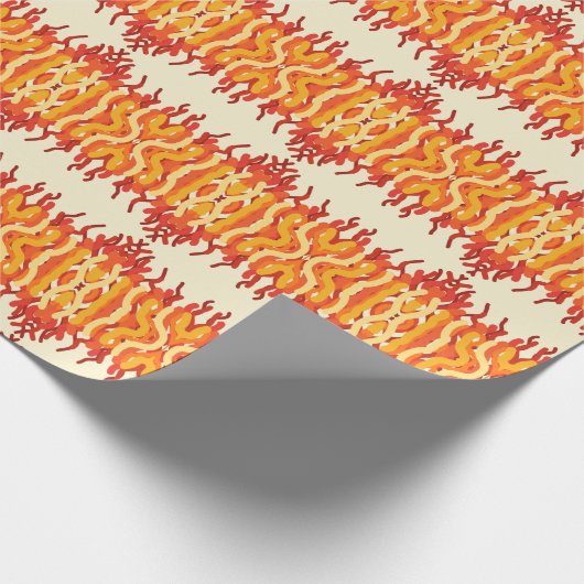 Dancing Sunburst Pop van kleur Abstracte kunst Cadeaupapier (Hoek)