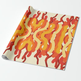 Dancing Sunburst Pop van kleur Abstracte kunst Cadeaupapier