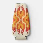 Dancing Sunburst Pop van kleur Abstracte kunst Flesjeskoeler (Voorkant)