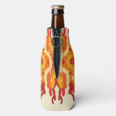 Dancing Sunburst Pop van kleur Abstracte kunst Flesjeskoeler (Fles Achterkant)