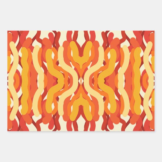 Dancing Sunburst Pop van kleur Abstracte kunst Inpakpapier Vel (Voorkant)