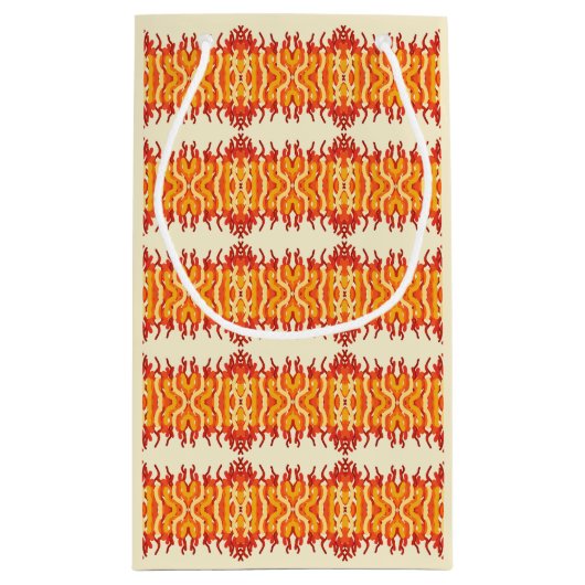 Dancing Sunburst Pop van kleur Abstracte kunst Klein Cadeauzakje (Achterkant)