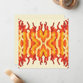 Dancing Sunburst Pop van kleur Abstracte kunst Notitiekaartje (Voorkant / Achterkant in situ)