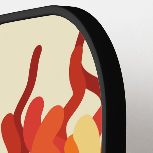 Dancing Sunburst Pop van kleur Abstracte kunst Pickleball Paddle (Links Detail)